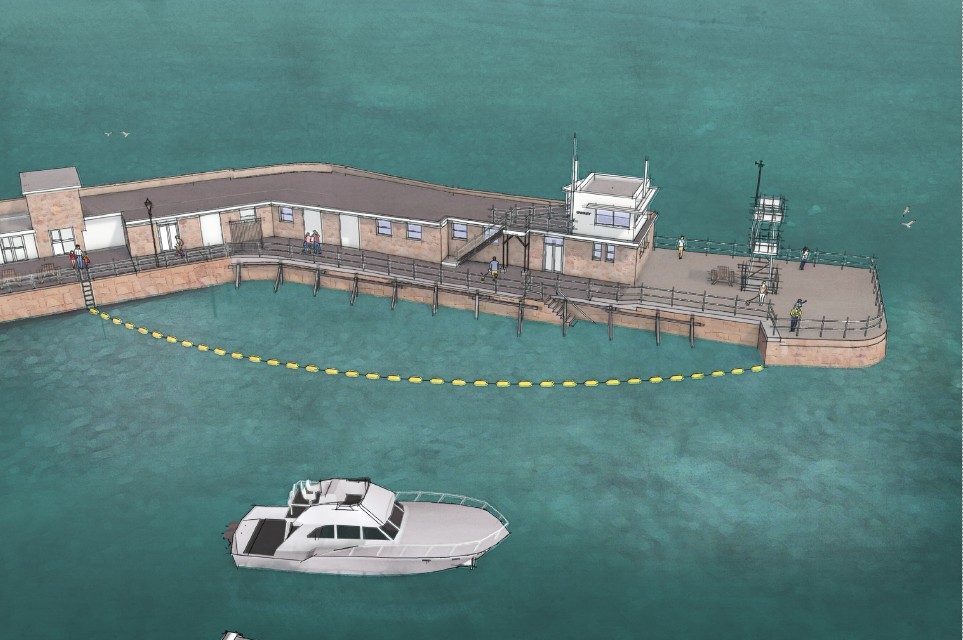 Proposed removal of the landing stage at Gorey Pier