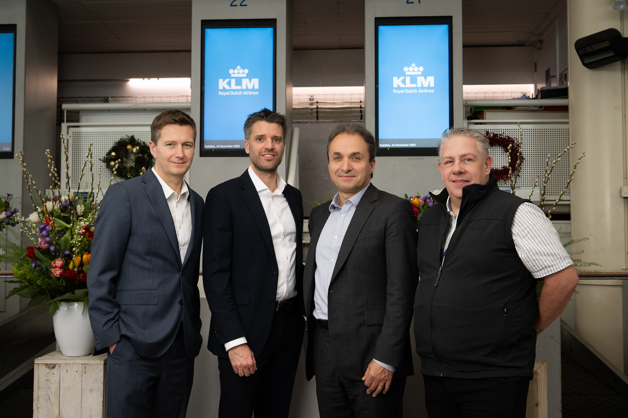 Stephen King, Chief Operations Officer, Ports of Jersey, Chris Van Erp - Commercial Director UK&I, Jerome Salemi - KLM General Manager UK&I and Paul Holley, Head of Route Development, Ports of Jersey